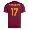 Camisola + Calções AS Roma Manu Kone 17 Criança Equipamento 1ª 2025-26